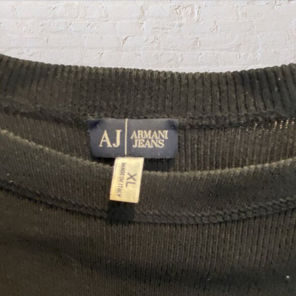 ARMANI JEANS -- Men's Black T-Shirt, Short Sleeved, Fitted, Designer - Picture 5 of 9